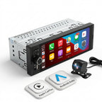 Multimidia 1DIN Tela 6.86" com Apple CarPlay e Android Auto Sem Fio, Bluetooth e USB