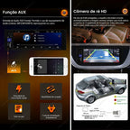 Multimidia 1DIN Tela 6.86" com Apple CarPlay e Android Auto Sem Fio, Bluetooth e USB