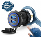 Tomada Carregador USB Veicular | Carregamento Rápido