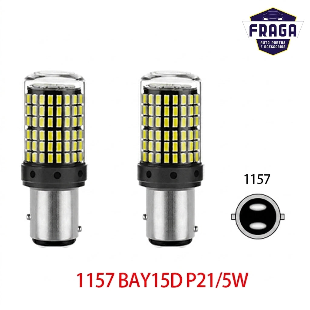 Par de Lâmpadas LED Para Ré - 1156 BA15S / T20 7440 / 1157