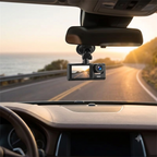 Dashcam Veicular Tripla 1080P Full HD – Grava Frente, Interior e Traseira com Visão Noturna e Gravação em Loop
