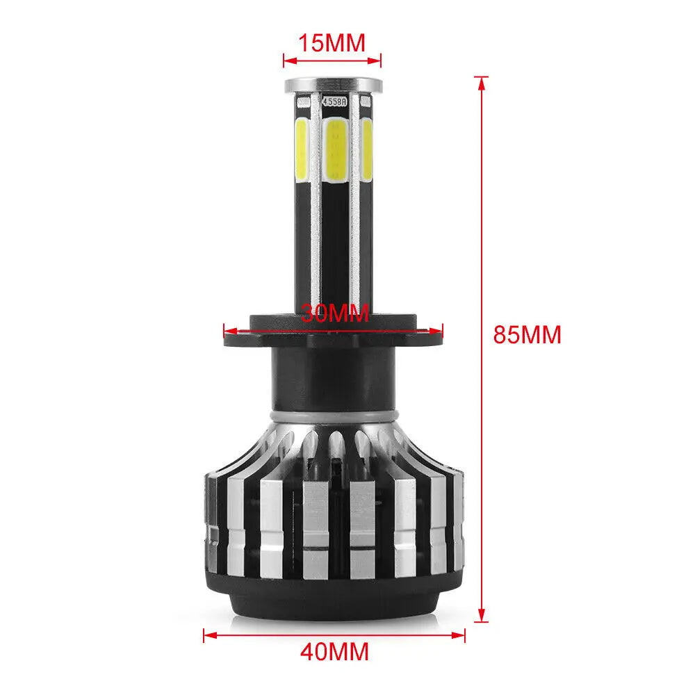 Par de Lâmpadas LED 360 Graus 3D 6 Lados COB 110W 12V 24V Ultra Led Automotivo Carro e Caminhão
