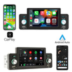 Central Multimídia Universal 1DIN Tela Flutuante Touch - CarPlay e Android Auto